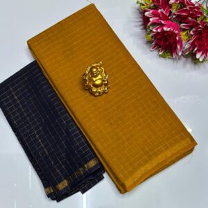 Madurai Sungudi Cotton (Mustard Yellow)