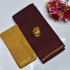 Madurai Sungudi Cotton Sarees (Brown)