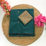 South Cotton Mix Saree (Green with Grey)