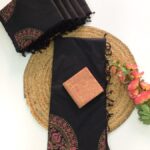 South Cotton Mix Saree(Black)