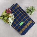 Pavitra Kattam Sungudi Sarees  (Deep blue)