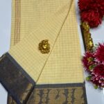 Madurai Sungudi Cotton Sarees (Cream))