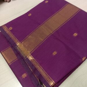 Maheshwari Silk Cotton Sarees (Megenta)