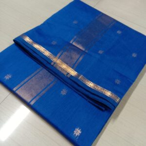 Maheshwari Silk Cotton Sarees (Royal Blue)