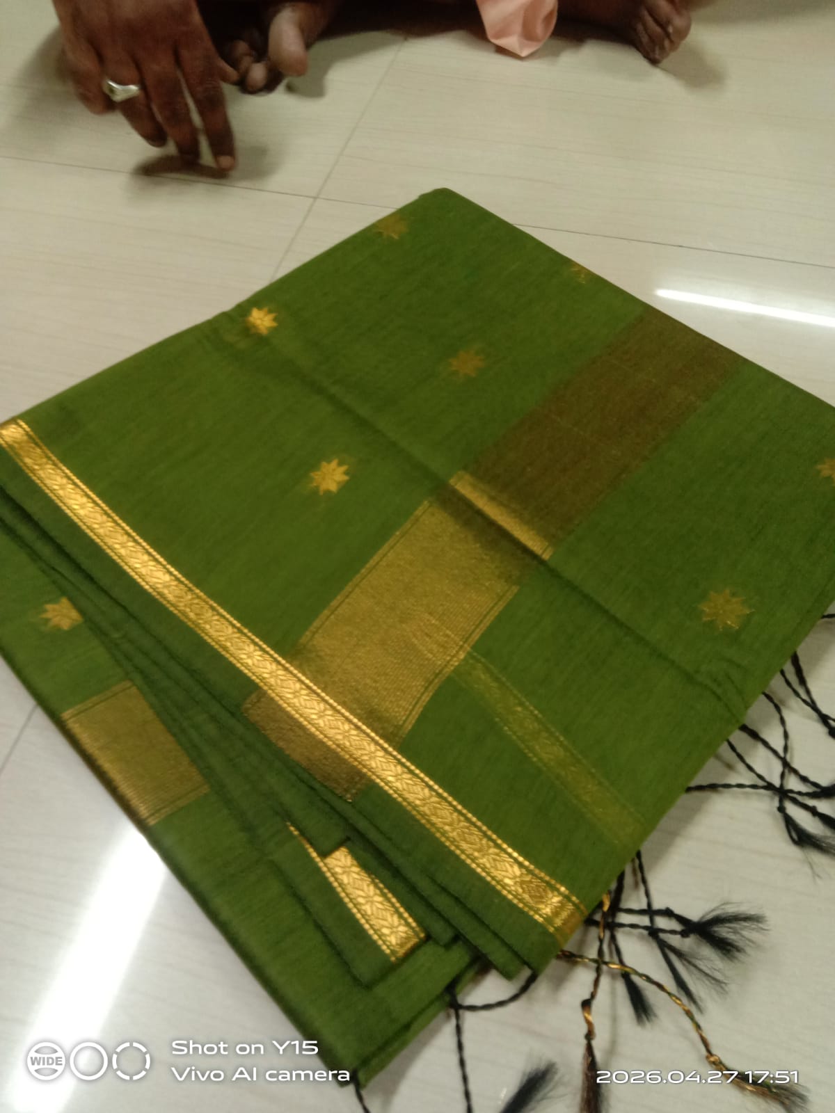 Maheshwari Silk Cotton Sarees (Mehanti)