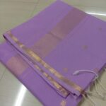 Maheshwari Silk Cotton Sarees (Lavender)