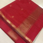 Maheshwari Silk Cotton Sarees (Red)