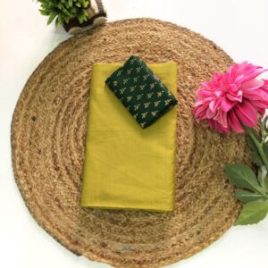 Plain South Cotton Mix Sarees (Yellow)