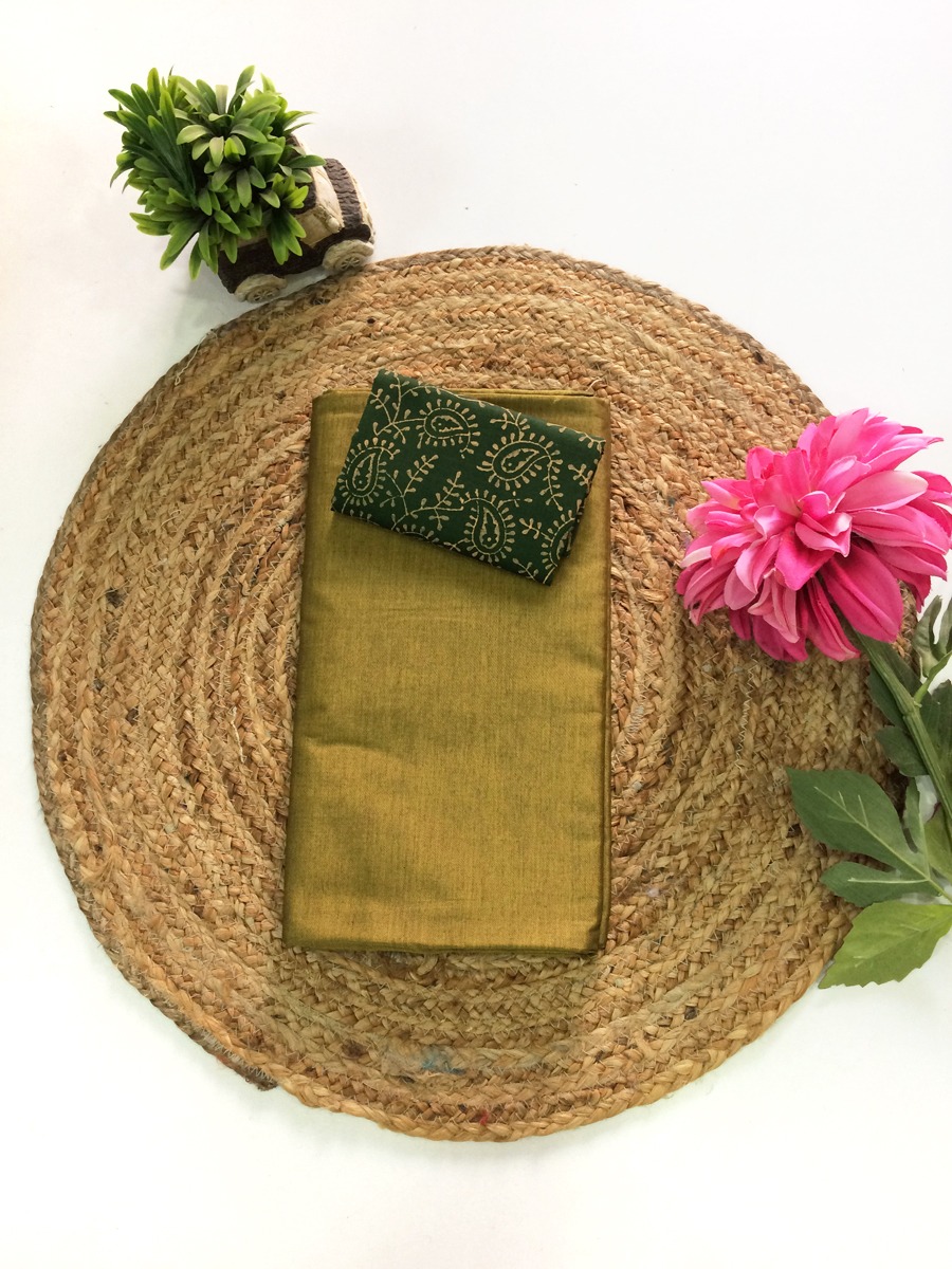 Plain South Cotton Mix Sarees