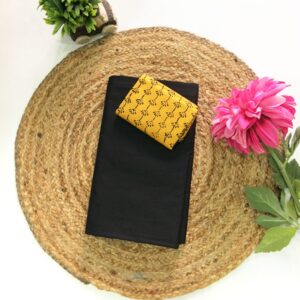 Plain South Cotton Mix Sarees (Black)